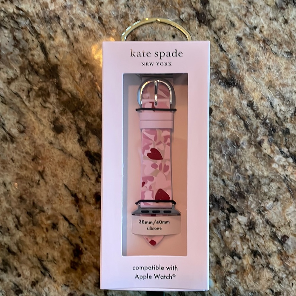Never opened Kate Spade Pink Heart Apple Watch band.